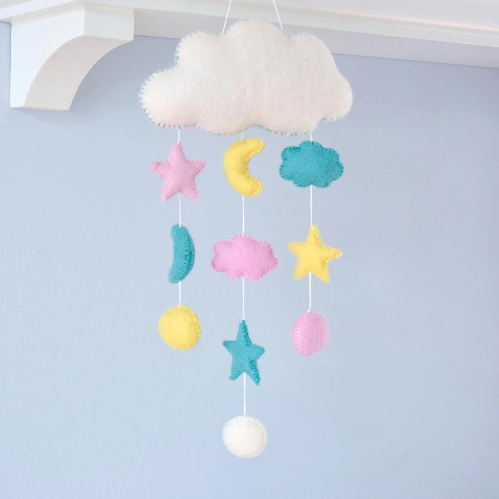 Nursery Cot & Ceiling Mobiles – Handmade Felt Designs