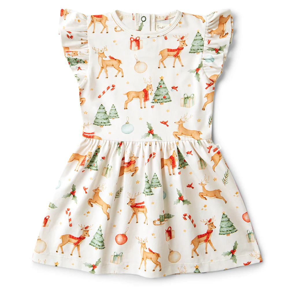 Prancer & Friends Short Sleeve Organic Dress