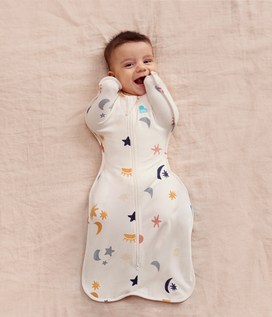 Love To Dream Swaddle Up™ 1.0 TOG Organic Stretch Cotton Lunar