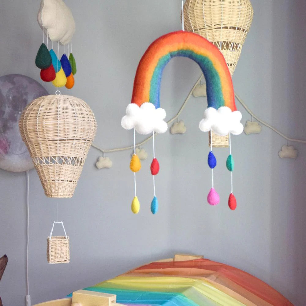 Nursery Cot & Ceiling Mobiles – Handmade Felt Designs
