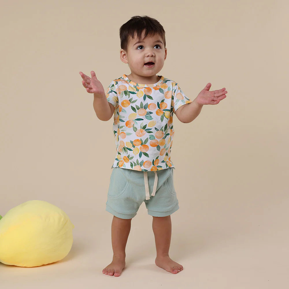 Organic Cotton Rib Shorts