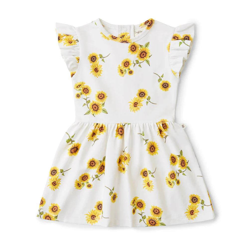 Sunflower Short Sleeve Organic Dress