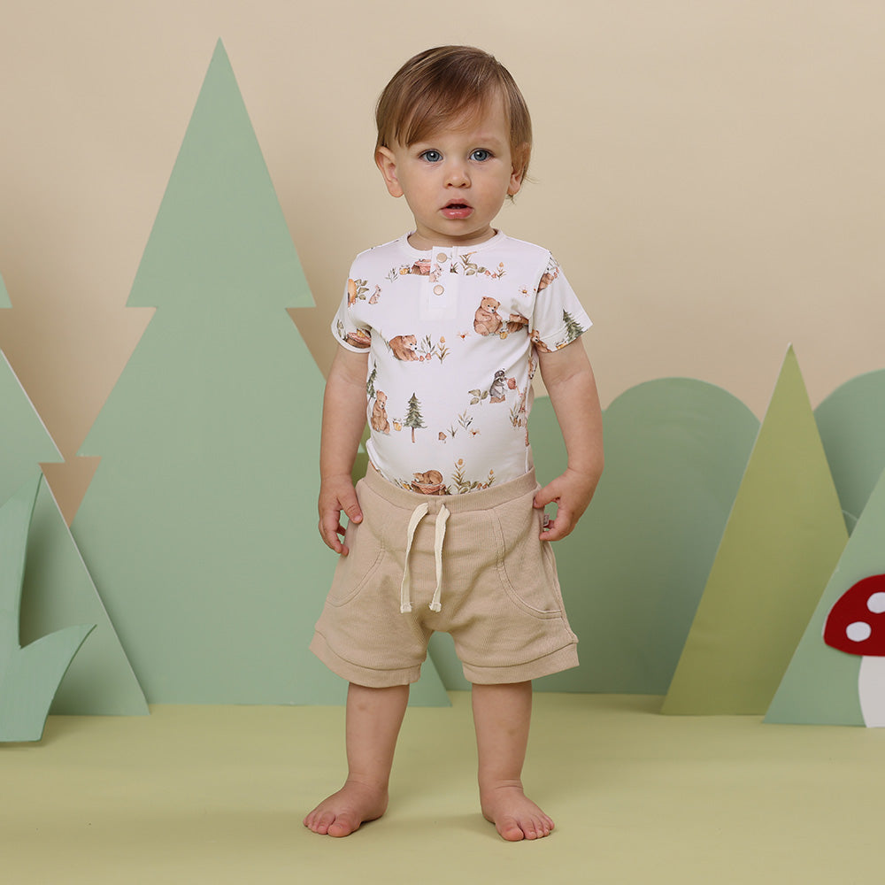 Bears Short Sleeve Organic Bodysuit