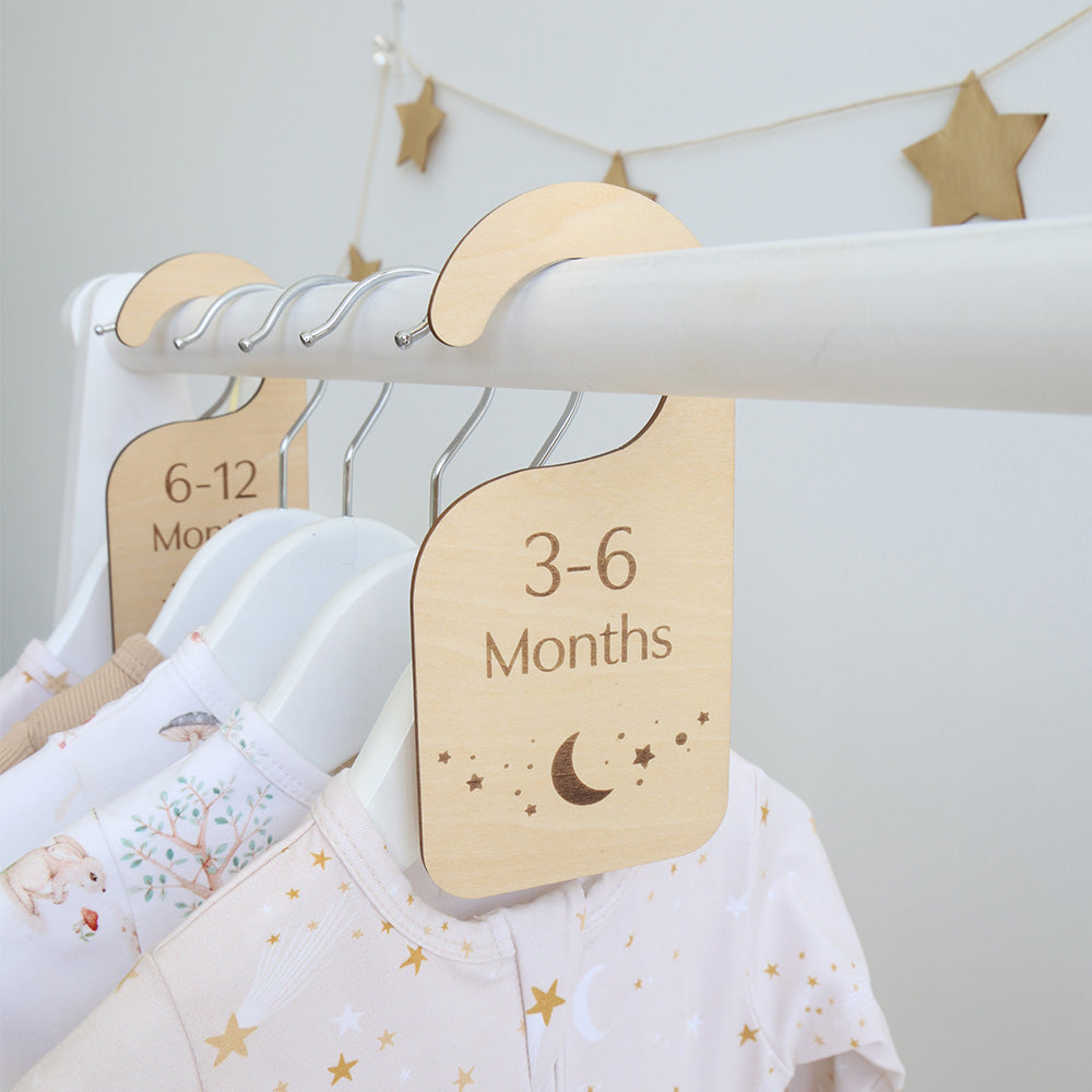 Sun & Moon Wooden Wardrobe Dividers