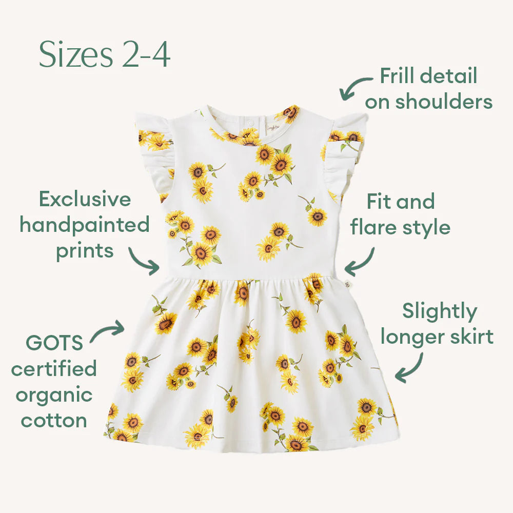 Sunflower Short Sleeve Organic Dress
