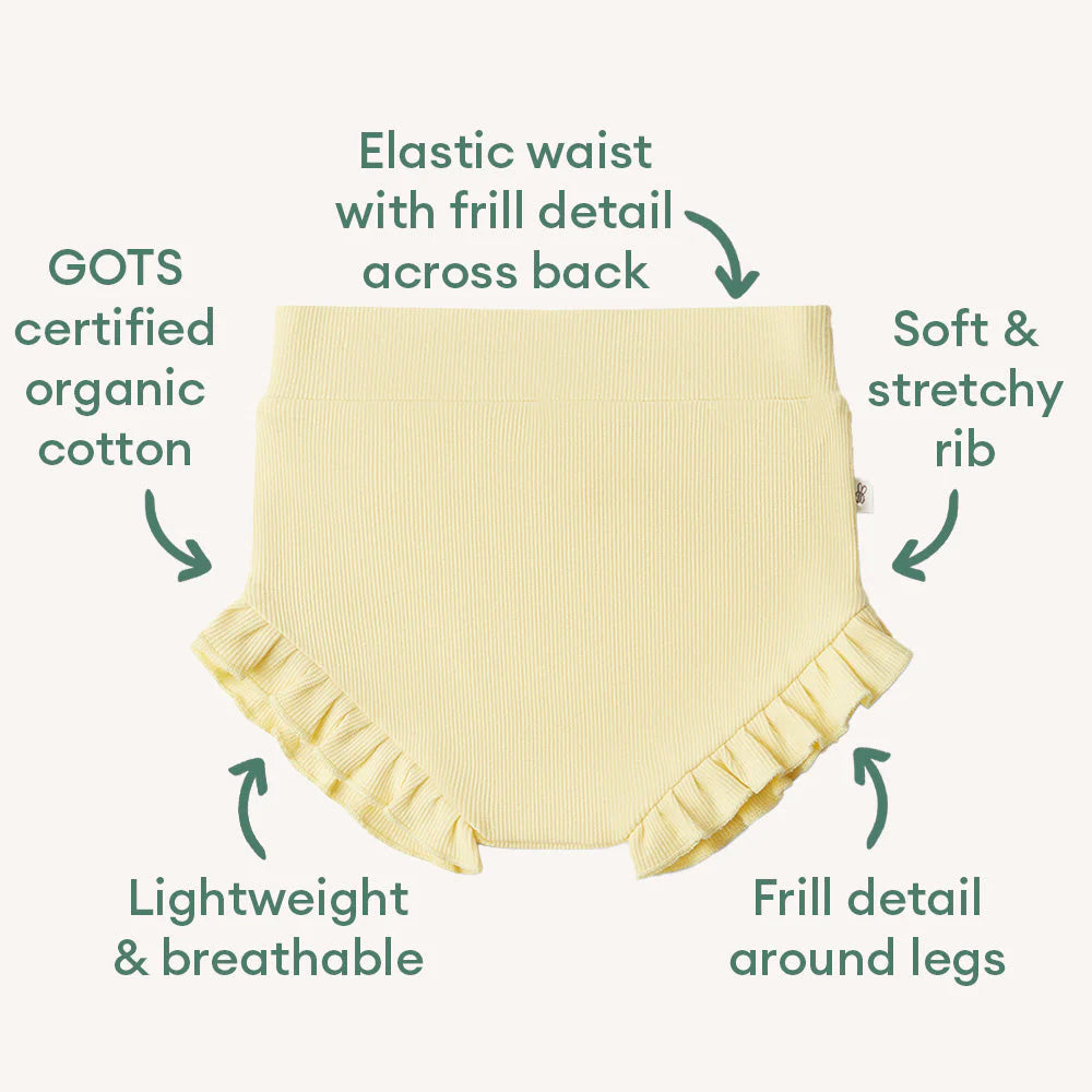 Organic Cotton Rib Bloomers