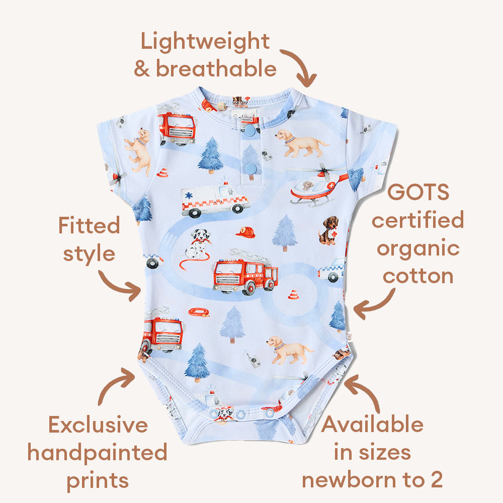 To The Rescue Short Sleeve Organic Bodysuit