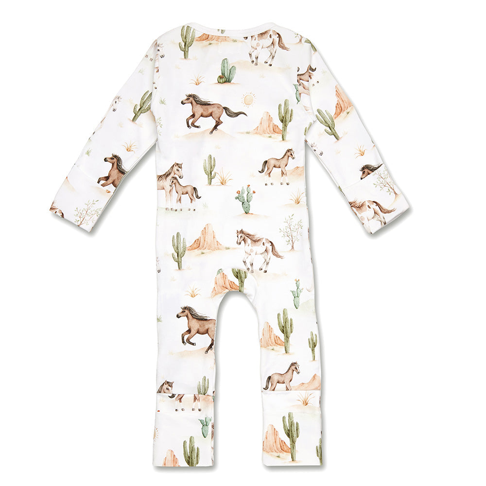 Wild Horses Organic Snugglesuit Convertible Romper