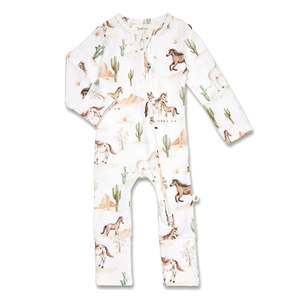 Wild Horses Organic Snugglesuit Convertible Romper