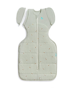 Love To Dream Swaddle Up™ 2.5 TOG Quilted Stretch Cotton Transition Olive Bees